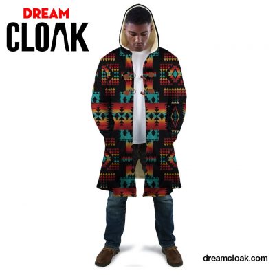 Black Native Tribes Pattern Native American Cloak LT10 Unisex / S Official Cloak Merch