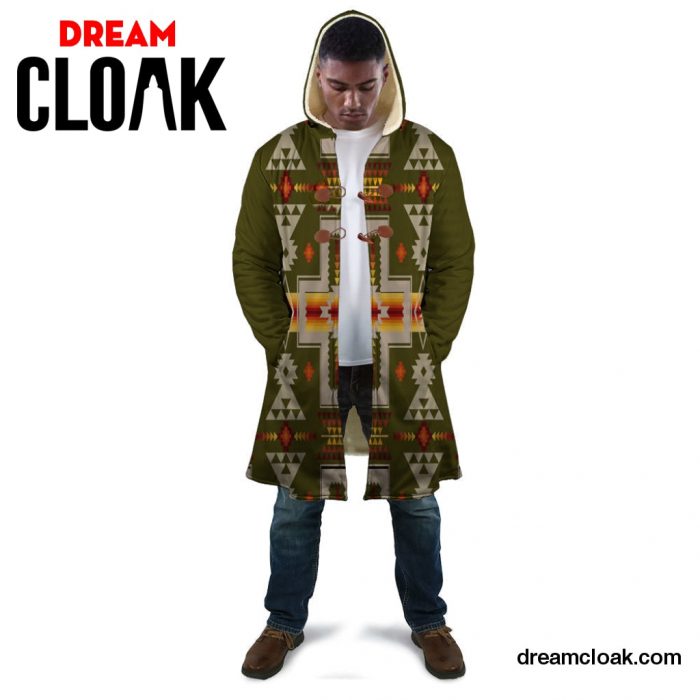 Dark Green Tribe Design Native American Cloak LT10 Unisex / S Official Cloak Merch