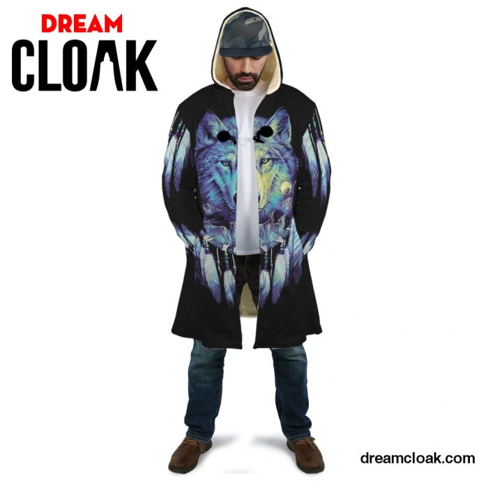 Dark Wolf Dreamcatcher Native American Cloak LT10 Unisex / S Official Cloak Merch