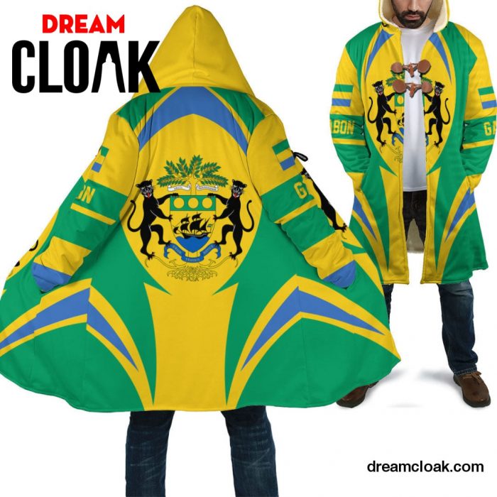 Wonder Print Clothing - Gabon Action Flag Cloak RLT7 Unisex / S / Art Official Cloak Merch
