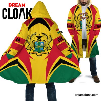 Wonder Print Clothing - Ghana Action Flag Cloak RLT7 Unisex / S / Art Official Cloak Merch