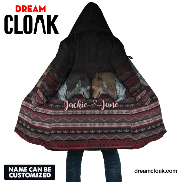 Native Wolf Tattoo Native American Customized For Couple 3D All Over Printed CLoak Unisex / S Official Cloak Merch