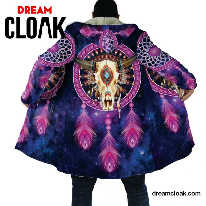 Skull Mix Purple Dreamcatcher Native American All Over Printed Zip Cloak Unisex / S Official Cloak Merch