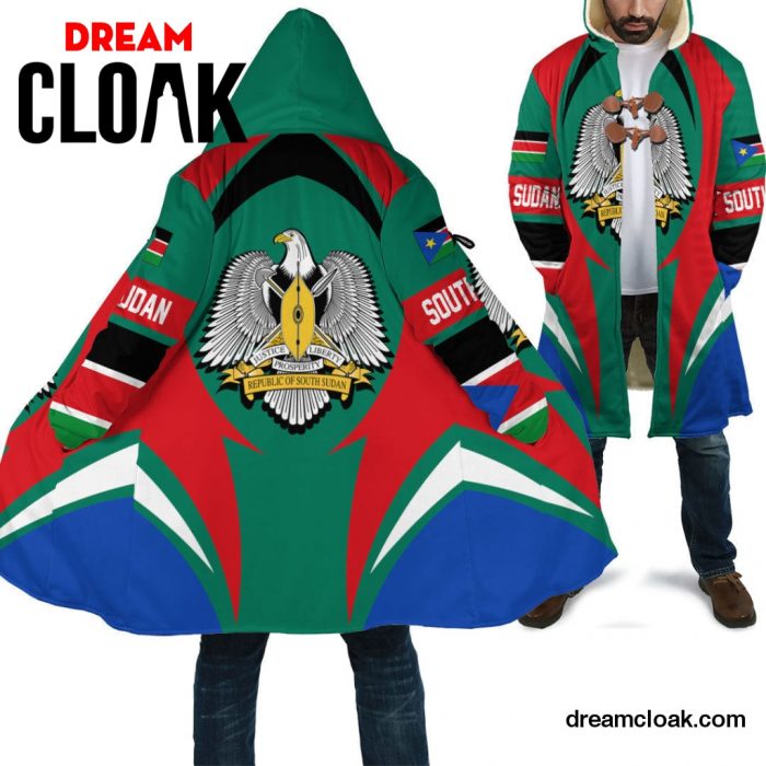Wonder Print Clothing - South Sudan Action Flag Cloak RLT7 Unisex / S / Art Official Cloak Merch