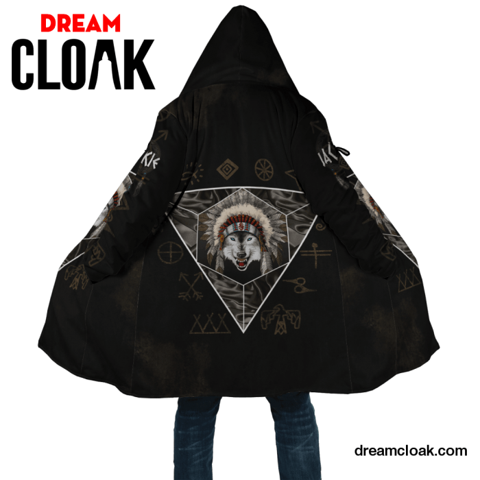 Wolf in Native American Customized 3D All Over Printed Cloak Unisex / S Official Cloak Merch